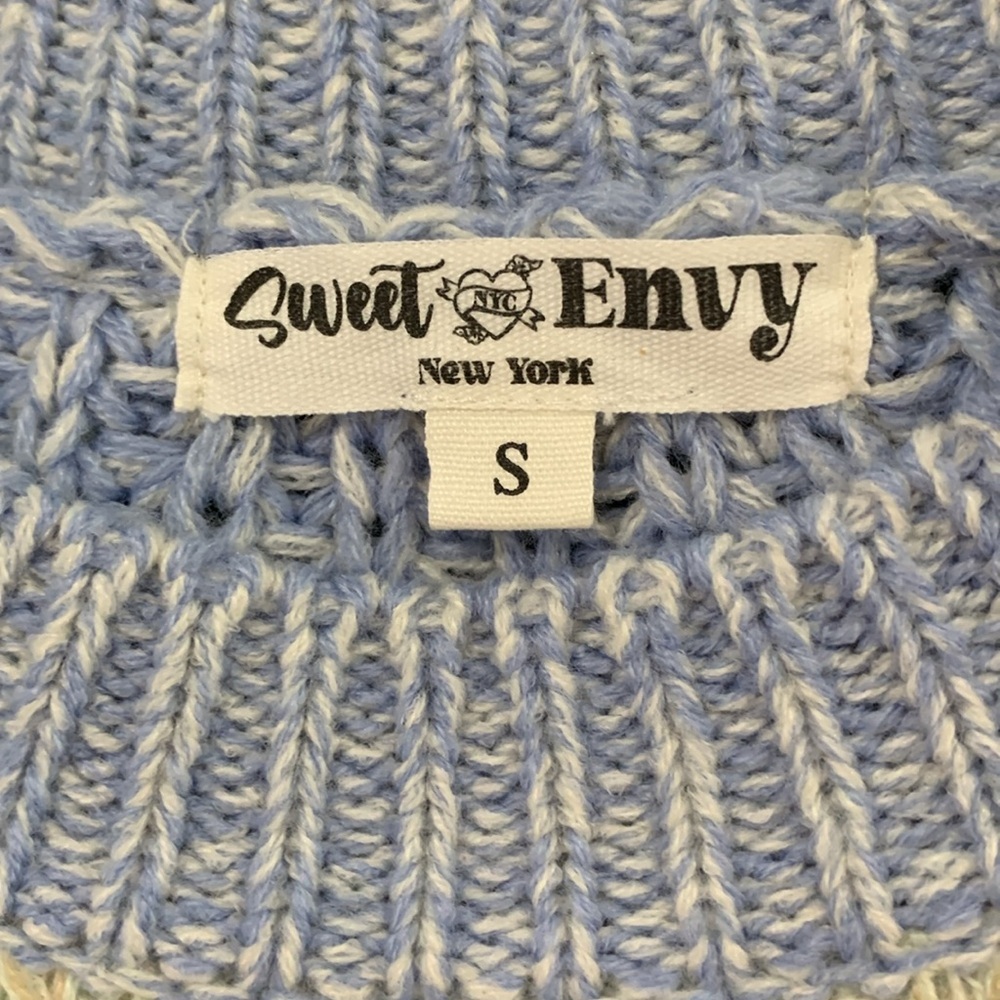 Chunky Colorblock Knit Sweater Oversized Slouchy Pullover NWT - Picture 6 of 6